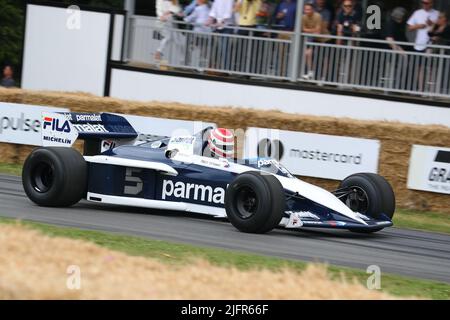 Brabham BMW BT52 Rennwagen beim Festival of Speed 2022 in Goodwood, Sussex, Großbritannien Stockfoto