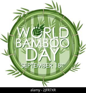 Illustration zum Welt-Bamboo-Tag am 18. September Stock Vektor
