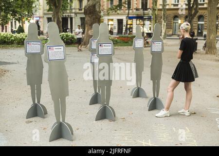 Kroatische Frauen unterstützen Frauen in den USA Stockfoto