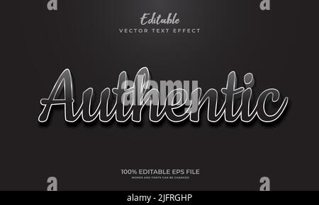 Bearbeitbarer Textformeleffekt. Editierbarer Schriftstil. Vektorgrafik Stock Vektor