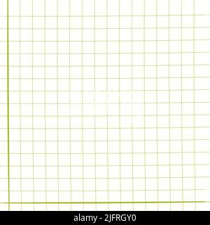 Rasterpapier. Mathematisches Diagramm. Kartesisches Koordinatensystem mit x-Achse, y-Achse. Quadratischer Hintergrund mit farbigen Linien. Geometrisches Muster für die Schule Stock Vektor