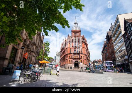 Ein Blick auf die King and Queen Street in Nottingham City, Nottinghamshire, England Stockfoto