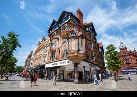 Watson Fothergill Architecture an der Ecke Long Row und King Street in Nottingham City, Nottinghamshire, England Stockfoto