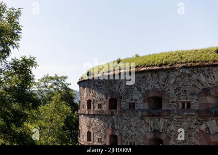 Die Festung Ehrenbreitstein in Koblenz - eine deutsche Stadt am Rhein und an der Mosel Stockfoto