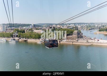 Koblenz (Koblenz) ist eine deutsche Stadt am Rhein und an der Mosel Stockfoto
