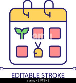 RGB-Farbsymbol für Erntedatum Stock Vektor