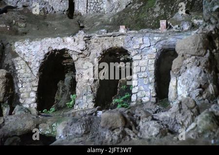 Pizzo Calabro Vibo Valentia- Chiesetta di Piedigrotta „Museo Civico“ Stockfoto