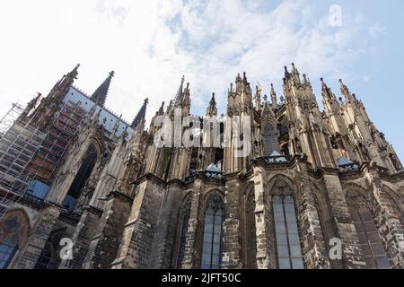 Der Kölner Dom ist ein katholischer Dom in Köln, Nordrhein-Westfalen. Es ist der Sitz des Erzbischofs von Köln. Gotische Architektur Stockfoto