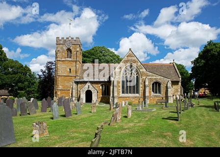 St. Giles Kirche im Dorf Medbourne, Leicestershire, England Stockfoto