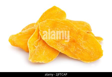 Trockener Mangoweg isoliert auf Weiß Stockfoto