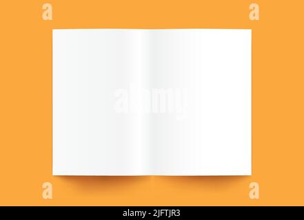Realistisches Buchmagazin Cover Blank Mockup Vorlage Präsentation Broschüre Notebook Business Office Dokument Illustration Stock Vektor