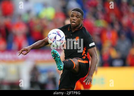 Aktenfoto vom 08-06-2022 von Tyrell Malacia, Niederlande. Manchester United hat die Unterzeichnung eines vier-Jahres-Abkommens von Feyenoord durch den Verteidiger Tyrell Malacia angekündigt. Ausgabedatum: Dienstag, 5. Juli 2022. Stockfoto