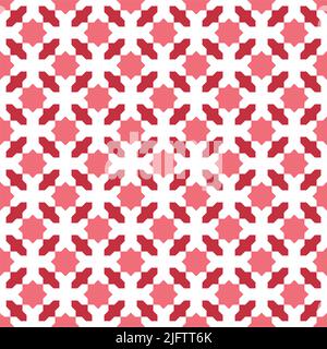 Nahtlose geometrische Ornament auf der Grundlage der traditionellen islamischen Kunst. Pink, rot und weiß Farben. Tolles Design für Stoff, Textil, Abdeckung, Geschenkpapier, Backgr Stock Vektor