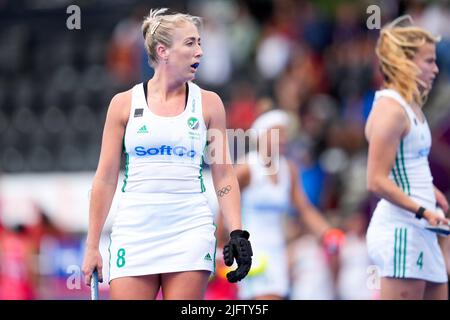 AMSTELVEEN, NIEDERLANDE - 5. JULI: Sarah Hawkshaw aus Irland beim Spiel der FIH Hockey Women's World Cup 2022 zwischen Irland und Chile im Wagener Hockey Stadium am 5. Juli 2022 in Amstelveen, Niederlande (Foto von Patrick Goosen/Orange Picles) Stockfoto