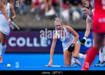 AMSTELVEEN, NIEDERLANDE - 5. JULI: Sarah Hawkshaw aus Irland beim Spiel der FIH Hockey Women's World Cup 2022 zwischen Irland und Chile im Wagener Hockey Stadium am 5. Juli 2022 in Amstelveen, Niederlande (Foto von Patrick Goosen/Orange Picles) Stockfoto