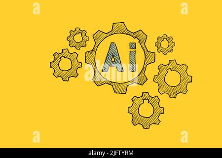 Künstliche Intelligenz-Konzept Stockfoto