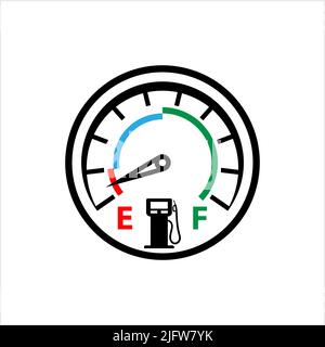 Symbol Für Kraftstoffanzeige Vektorgrafik Stock Vektor