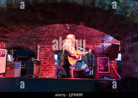 The Cavern Club in Mathew St. Liverpool, Merseyside, England, Großbritannien Stockfoto