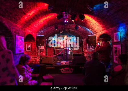 The Cavern Club in Mathew St. Liverpool, Merseyside, England, Großbritannien Stockfoto