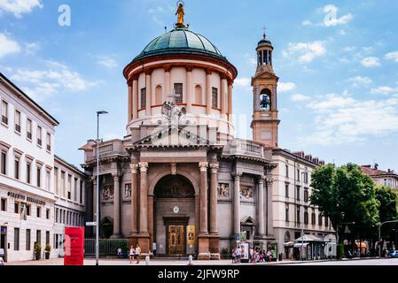 Die Kirche Santa Maria Immacolata delle Grazie in der unteren Stadt. Bergamo, Lombardei, Italien, Europa Stockfoto