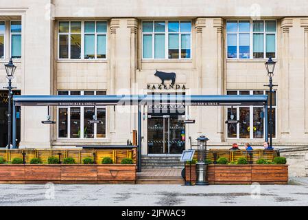 Fazenda, Rodizio Bar & Grill in Exchange Flags, Liverpool, Merseyside, Lancashire, England, Vereinigtes Königreich Stockfoto