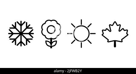 Saison Symbole Symbol einfaches Design Stock Vektor