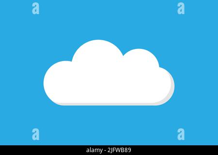 Cloud Icon flacher Stil einfaches Design Stock Vektor