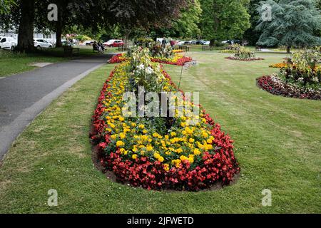 Blick auf Boscawen Park, Malpas, Truro, Cornwall Stockfoto