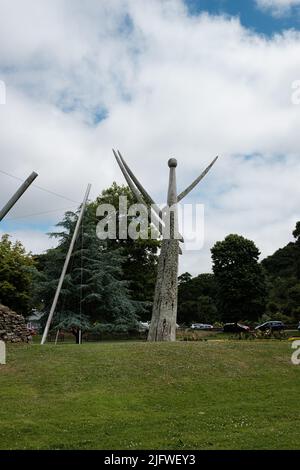 Blick auf Boscawen Park, Malpas, Truro, Cornwall Stockfoto