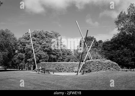 Blick auf Boscawen Park, Malpas, Truro, Cornwall Stockfoto