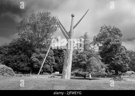 Blick auf Boscawen Park, Malpas, Truro, Cornwall Stockfoto