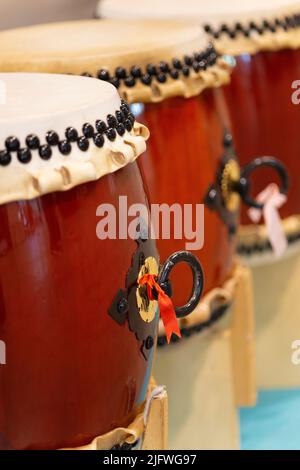 Taiko, Japanische Schlaginstrumente Stockfoto