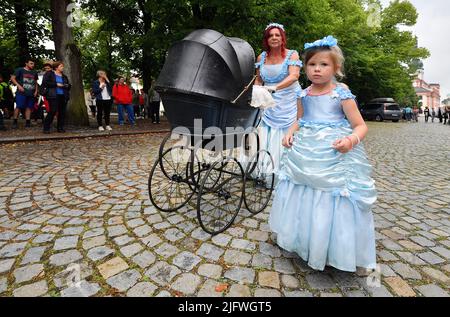 Polna, Tschechische Republik. 05.. Juli 2022. Treffen der Vintage-Kinderwagen in Polna bei Jihlava, Tschechien, 5. Juli 2022. Kredit: Lubos Pavlicek/CTK Foto/Alamy Live Nachrichten Stockfoto