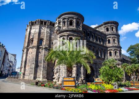 UNESCO-Weltkulturerbe Porta Nigra, Wahrzeichen von Trier (Deutschland) Stockfoto