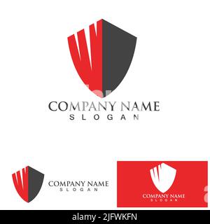 Design-Vorlage für Schild und Schwert-Logo-Symbol.Guardian icon.security Element. Stock Vektor