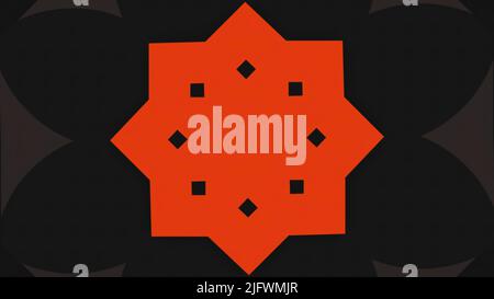 Helle mehrfarbige Abstraktion.Bewegung.verschiedene kleine geometrische Formen in Animation, die sich bewegen und Farben ändern. Hochwertige 4K-Aufnahmen Stockfoto