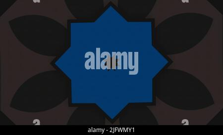 Helle mehrfarbige Abstraktion.Bewegung.verschiedene kleine geometrische Formen in Animation, die sich bewegen und Farben ändern. Hochwertige 4K-Aufnahmen Stockfoto