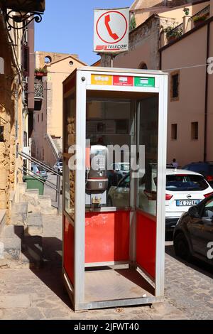 Öffentlicher Telefonstand der Telecom Italia Company Stockfoto