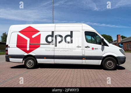 DPD Mercedes-Benz Sprinter Lieferwagen Stockfoto