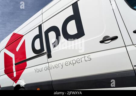 DPD Mercedes-Benz Sprinter Lieferwagen Stockfoto