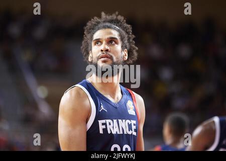 Mouilleron-le-Captif, Frankreich - 04/07/2022, Louis LABEYRIE (99) aus Frankreich während der FIBA Basketball World Cup 2023 Qualifiers, 1. Runden Gruppe E, zwischen Frankreich und Ungarn am 4. Juli 2022 im Vendespace in Mouilleron-le-Captif, Frankreich - Foto: Ann-dee Lamour/DPPI/LiveMedia Stockfoto