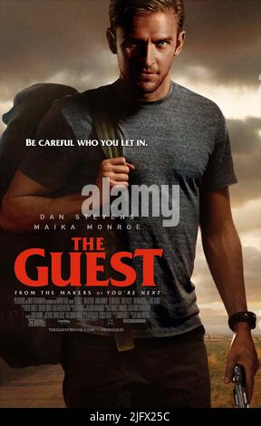 DAN STEVENS POSTER, DER GAST, 2014 Stockfoto