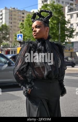 Paris, Frankreich, 5. Juli 2022. Didi Stone nimmt an der Alexandre Vauthier Show während der PFW Haute Couture in Paris, Frankreich, am 5. Juli 2022 Teil. Foto von Julien Reynaud/APS-Medias/ABACAPRESS.COM Stockfoto