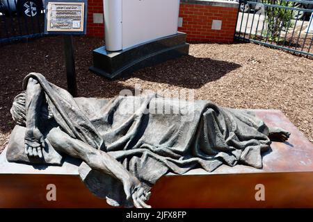 Skulptur „When I was Sick“ auf der Westseite von Cleveland, Ohio, im Mai 2022 Stockfoto