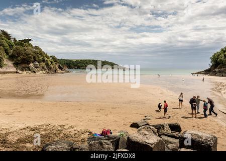 Salcombe North Sands Beach in Salcombe, Vereinigtes Königreich Stockfoto