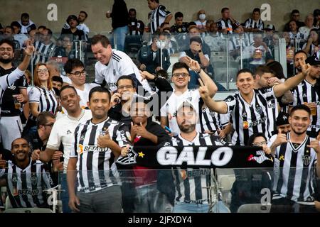 Belo Horizonte, Brasilien. 05.. Juli 2022. MG - Belo Horizonte - 07/05/2022 - LIBERTADORES 2021 ATLETICO-MG X EMELEC - Atletico-MG Fans während eines Spiels gegen Emelec im Mineirao Stadion für die Copa Libertadores 2022 Meisterschaft. Foto: Fernando Moreno/AGIF/Sipa USA Quelle: SIPA USA/Alamy Live News Stockfoto