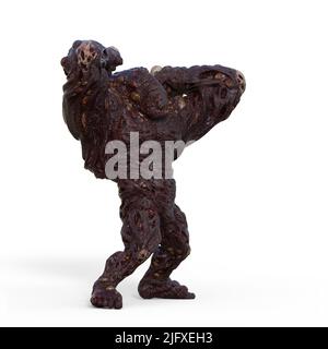 3D-Illustration eines isolierten außerirdischen Fantasiegeschöpfes Stockfoto