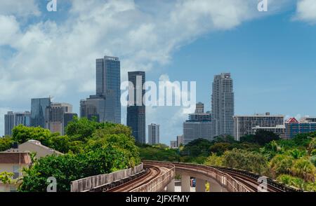 City Skyline miami usa florida neue Wolkenkratzer Stockfoto