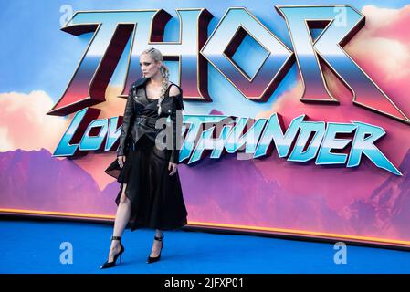 London, Großbritannien. 05.. Juli 2022. POM Klementieff nimmt an der UK Gala-Vorführung von Thor: Love and Thunder von Marvel Studios im Odeon Luxe Leicester Square in London Teil. Kredit: SOPA Images Limited/Alamy Live Nachrichten Stockfoto