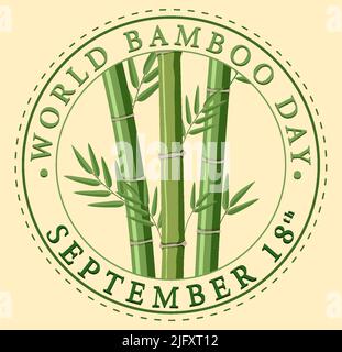 Illustration zum Welt-Bamboo-Tag am 18. September Stock Vektor